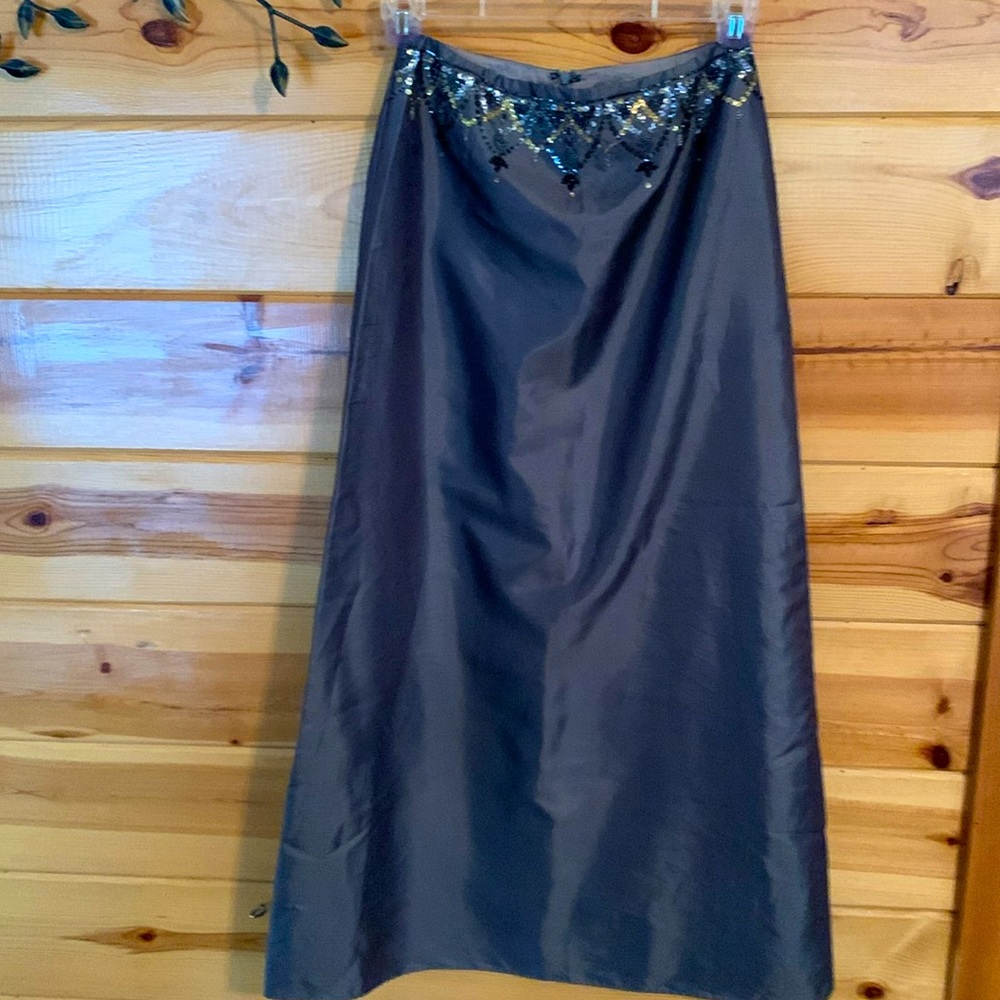 Elegant Long Skirt in Deep Grey
